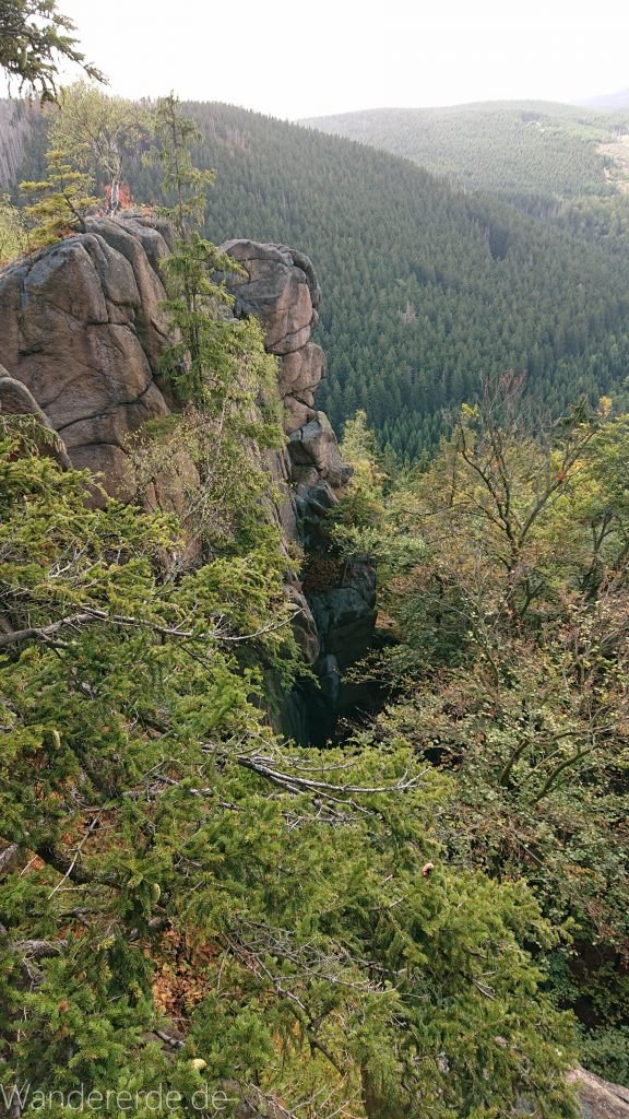 Von Bad Harzburg zur Rabenklippe und durchs Eckertal, Wanderung im Harz in Niedersachsen, Aussicht von der Rabenklippe