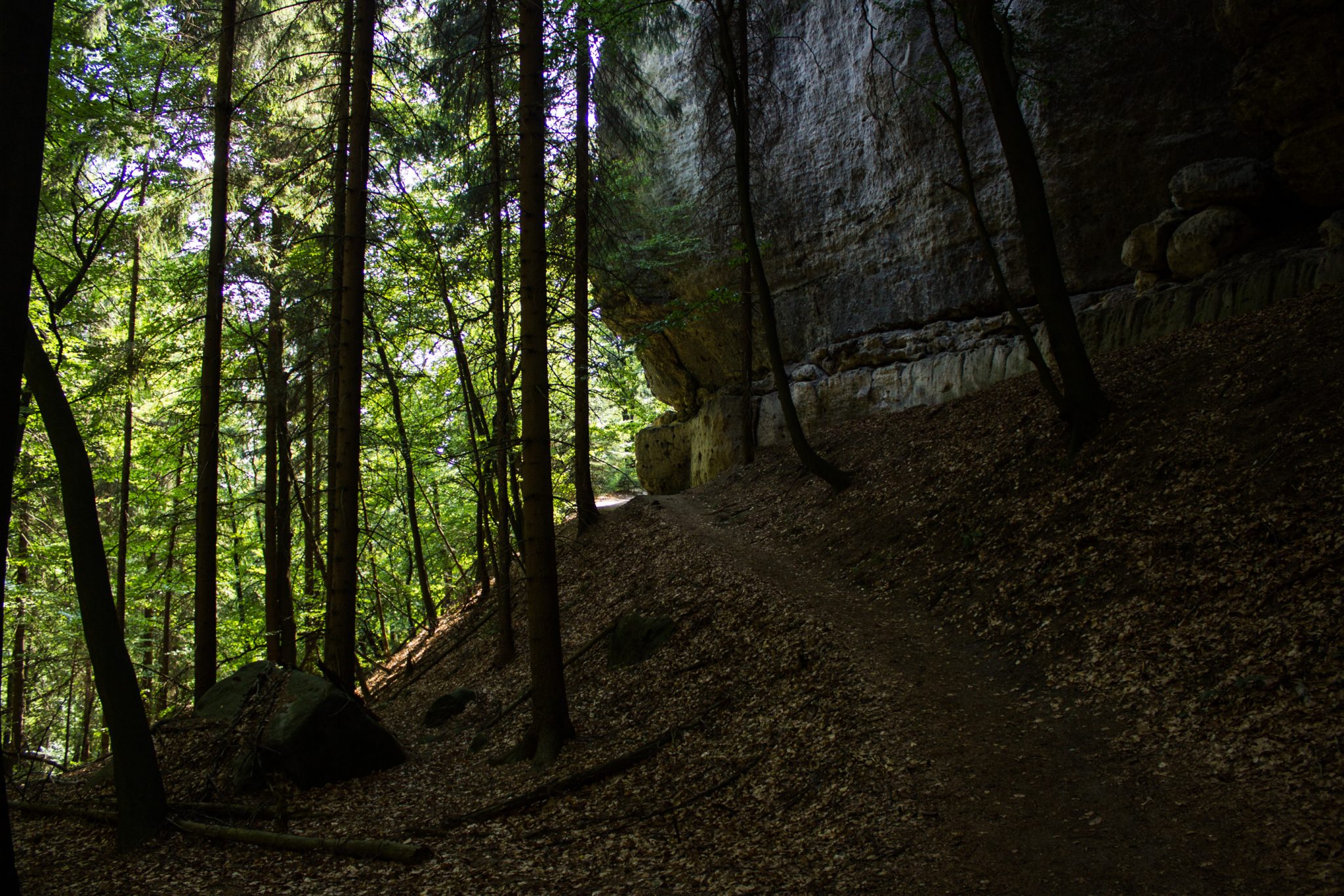 Zeughaus Roß- und Goldsteig Richterschlüchte im Kirnitzschtal wandern, Wanderweg im Wanderparadies Sächsische Schweiz mit vielen tollen Aussichten, riesiger Felsennationalpark, Weg direkt an den Felsen entlang