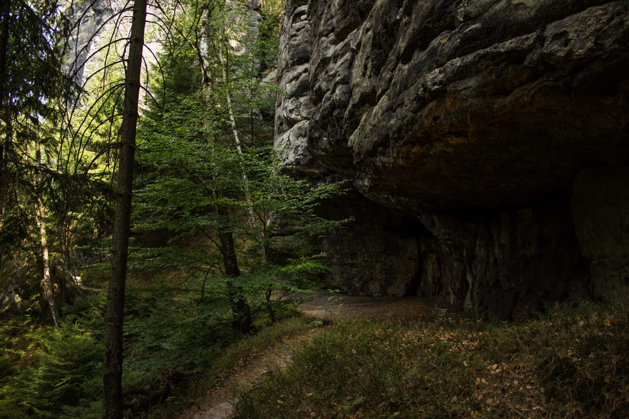 Zeughaus Hickelhöhle und Großer Reitsteig - im Kirnitzschtal wandern, Wanderweg im Wanderparadies Sächsische Schweiz mit vielen tollen Aussichten, riesiger Felsennationalpark