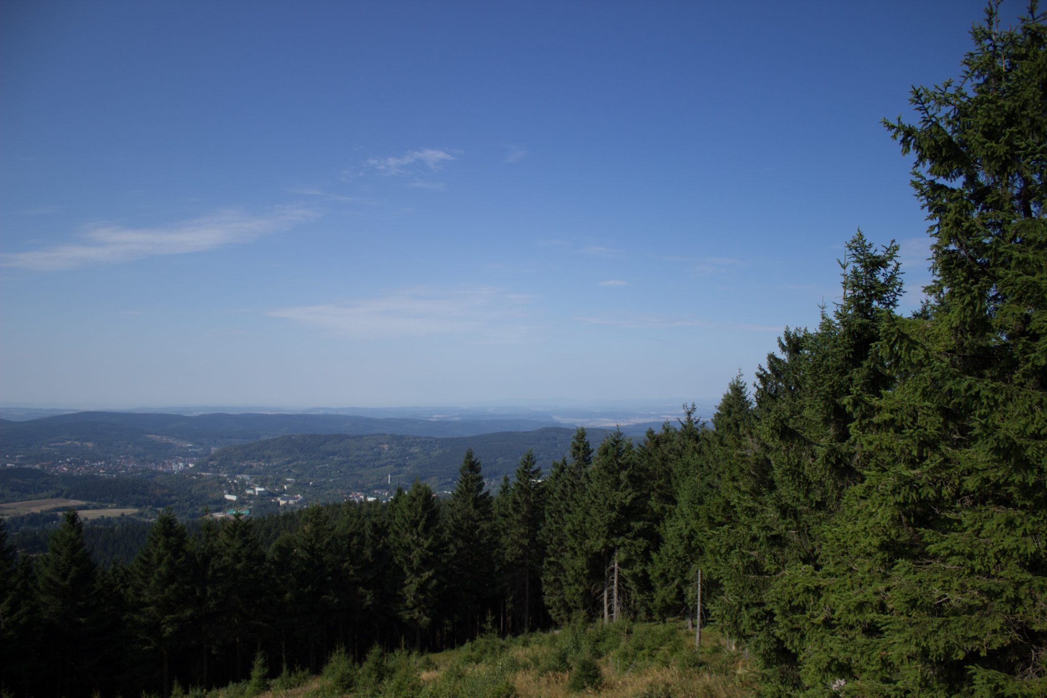 Großer Beerberg Schneekopf und Teufelskanzel, Gipfeltour Wanderung im Thüringer Wald, Aussicht auf Thüringer Wald