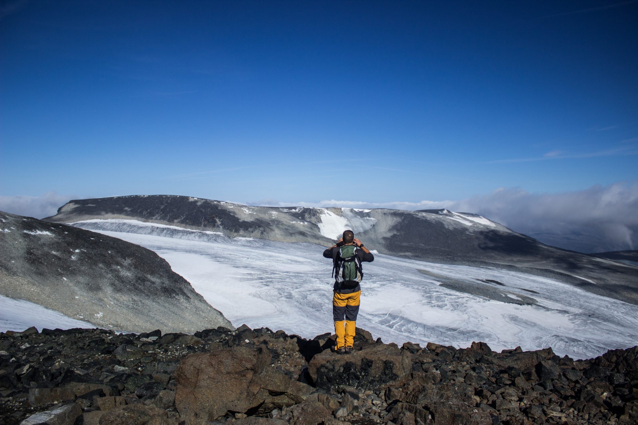 Wanderung auf den höchsten Berg Norwegens - der Galdhøpiggen ab Spiterstulen im Jotunheimen Nationalpark, auch höchster Berg Skandinaviens und Nordeuropas mit 2469 Höhenmetern